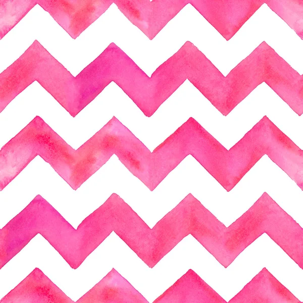 Suluboya el çekilmiş zikzak desen. Beyaz arka plan üzerinde izole soyut suluboya geometrik desen. Arka plan, duvar kağıdı, tekstil, ambalaj kağıdı zikzak çizgiler ile Seamless Modeli.
