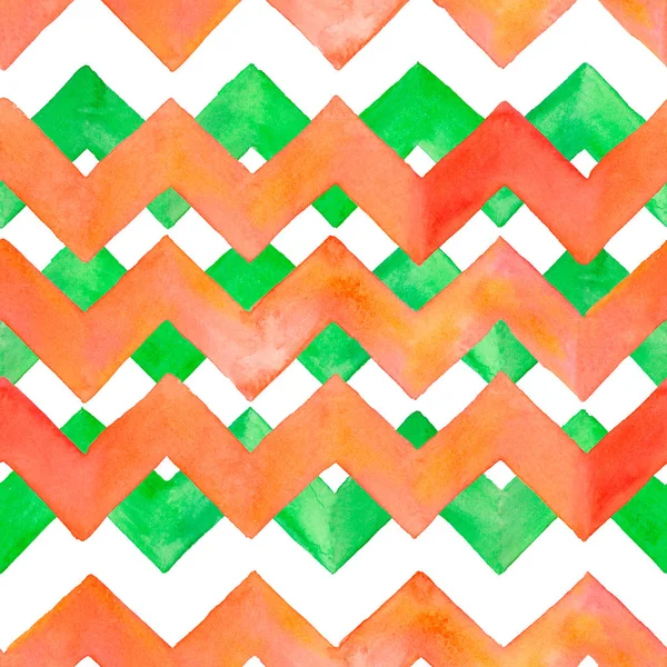 Suluboya el çekilmiş zikzak desen. Beyaz arka plan üzerinde izole soyut suluboya geometrik desen. Arka plan, duvar kağıdı, tekstil, ambalaj kağıdı zikzak çizgiler ile Seamless Modeli.