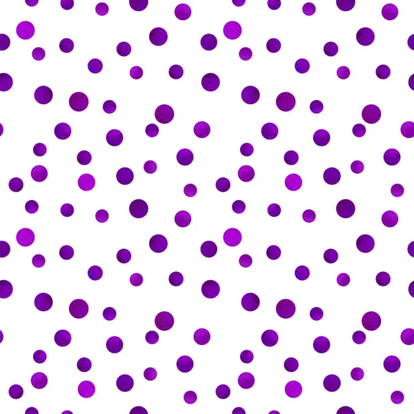 Suluboya elle çizilmiş polka noktaları. Beyaz arka plan üzerinde izole soyut suluboya geometrik desen. Polka noktalı arka plan, duvar kağıdı, tekstil, ambalaj kağıdı ve diğer şeyler için seamless modeli tahmin edebileceğiniz.