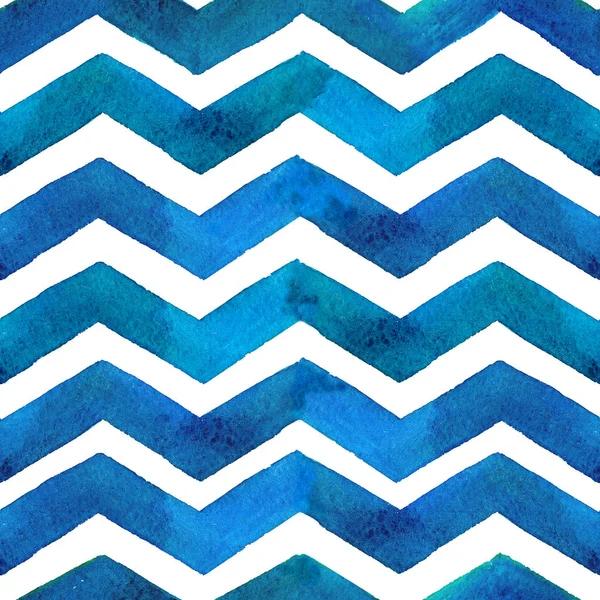 Suluboya el çekilmiş zikzak desen. Beyaz arka plan üzerinde izole soyut suluboya geometrik desen. Arka plan, duvar kağıdı, tekstil, ambalaj kağıdı zikzak çizgiler ile Seamless Modeli.