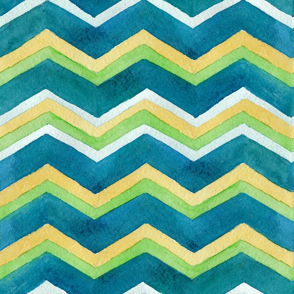 Suluboya el çekilmiş zikzak desen. Soyut suluboya geometrik desen. Arka plan, duvar kağıdı, tekstil, ambalaj kağıdı zikzak çizgiler ile Seamless Modeli.