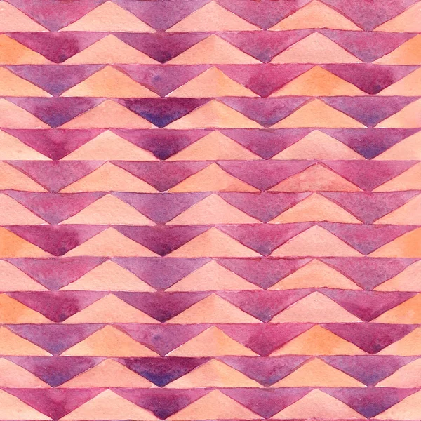 Abstrakt Akvarell Handen Ritade Mönster Sömlös Geometriska Mönster Med Trianglar — Stockfoto