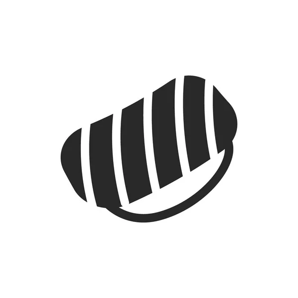 Icône japonaise monochrome sushi sur fond blanc — Image vectorielle