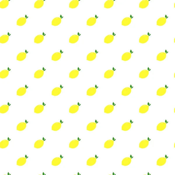 Beyaz zemin üzerine limon ile Seamless Modeli