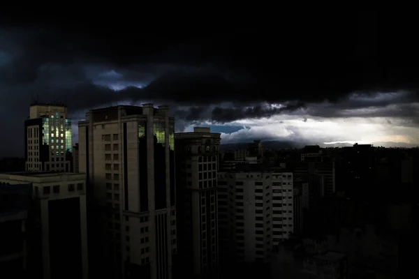 Indah Matahari Terbenam Langit Sao Paulo Brasil — Stok Foto