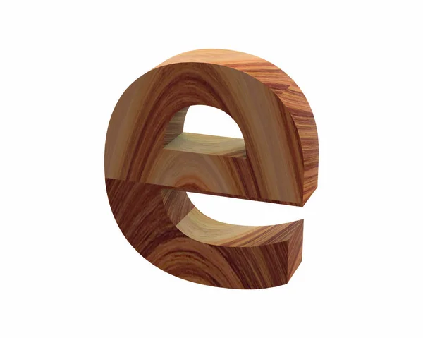 나무 E 글꼴 3d 렌더링 — 스톡 사진