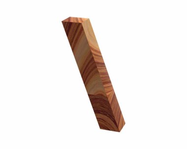 ahşap Alt92 yazı tipi 3d render
