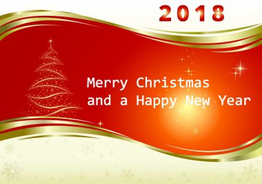 Kırmızı Noel kartı 2018