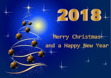 Mavi Noel kartı 2018