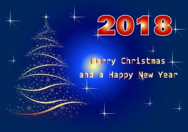 Mavi Noel kartı 2018