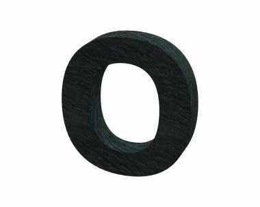 Yazı tipi taş sermaye O 3d render kayrak