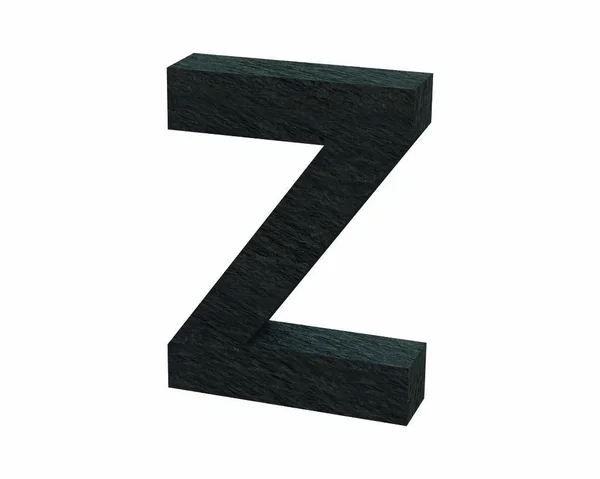 Font Stone ardósia capital Z 3D render — Fotografia de Stock