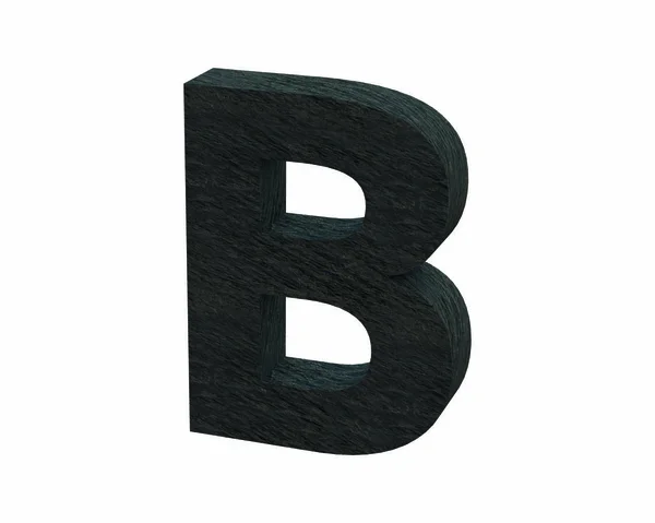 Шрифт Кам'яний сланцевий капітал B 3D візуалізації — стокове фото