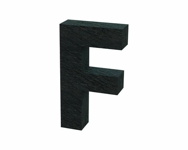 Γραμματοσειρά σχιστόλιθο 3d καθιστούν πρωτεύουσα F — Φωτογραφία Αρχείου