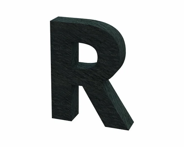 Font Stone ardósia capital R 3D render — Fotografia de Stock