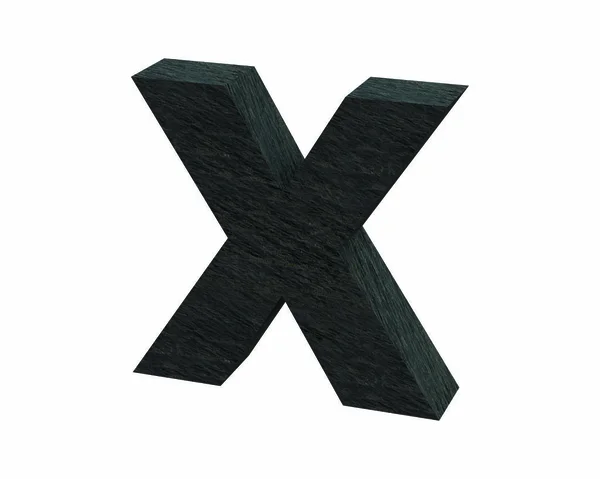 Carattere Stone slate lowercase x 3D render — Foto Stock