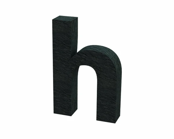 Font Stone ardósia minúscula h 3D render — Fotografia de Stock