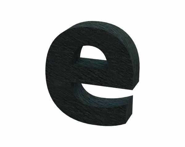 Font Stone slate lowercase e 3D render — Stock Photo, Image