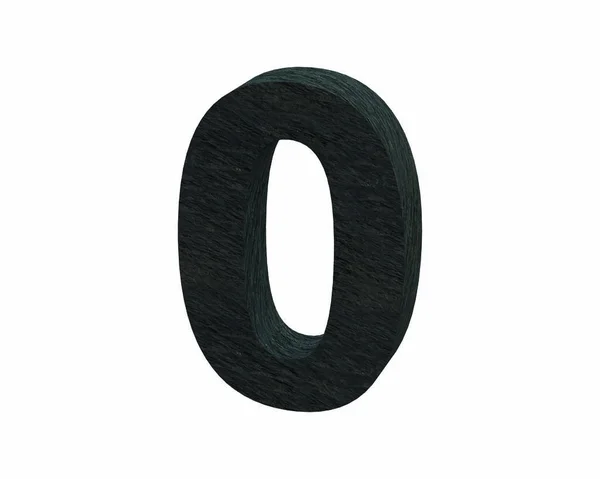 Font Stone números de ardósia 0 renderização 3D — Fotografia de Stock
