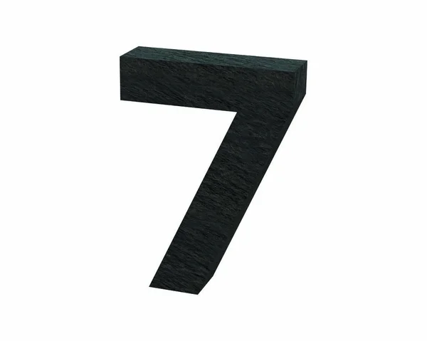 Font Stone números de ardósia 7 renderização 3D — Fotografia de Stock