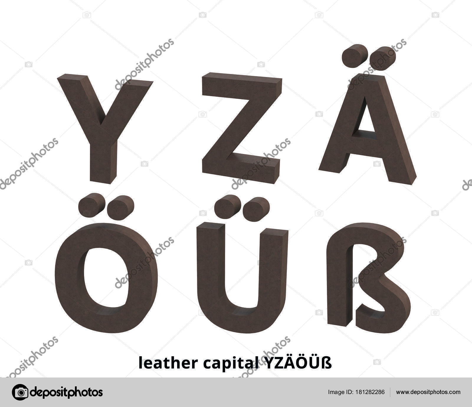 Font Leather Capital Y Z A O U Ss 3d Render Stock Photo Image By C Dhz Ontwerpen Hotmail Com