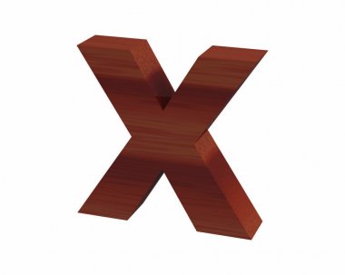 Yazı tipi cilalı gül ağacı küçük x render