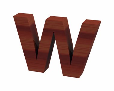 Yazı tipi cilalı gül ağacı küçük harf w render