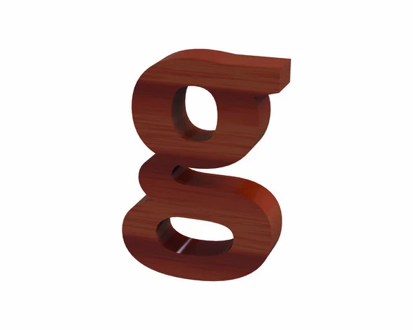 Fonte Polished rosewood lowercase h render — Fotografia de Stock