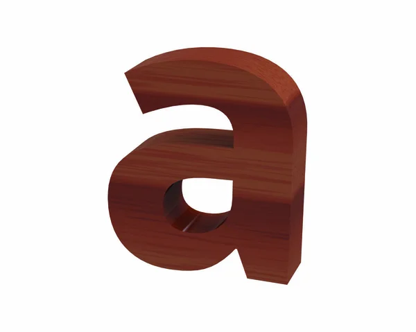 Font polerad rosewood gemener en render — Stockfoto