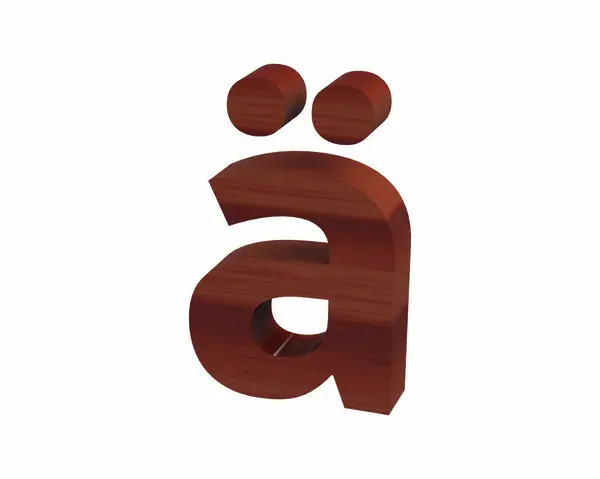 Font dipoles karakter khusus rosewood ALT0228 render — Stok Foto