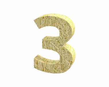 Yazı tipi odaklı Strand Board 3 numaralı render