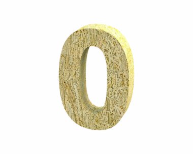 Yazı tipi odaklı Strand Board numarası 0 render