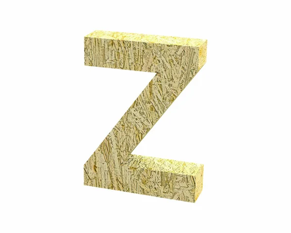 Γραμματοσειρά Oriented Strand Board κεφαλαίο Z καθιστούν — Φωτογραφία Αρχείου