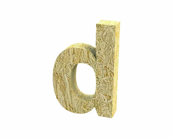 Font Oriented Strand Board minúscula d render — Foto de Stock