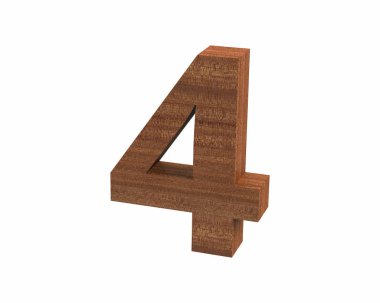 Maun sayı 4 render cilalı yazı tipi