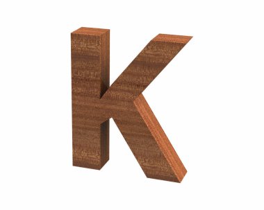 Yazı tipi cilalı maun sermaye K render