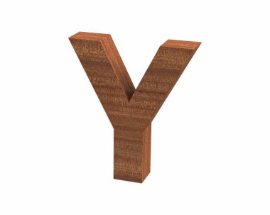 Yazı tipi cilalı maun sermaye Y render