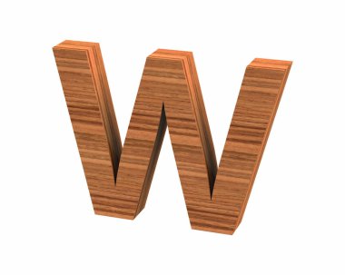 Ceviz sermaye W render cilalı yazı tipi