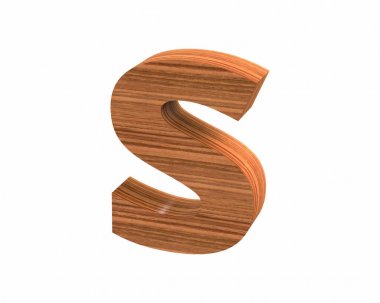 Ceviz küçük s render cilalı yazı tipi