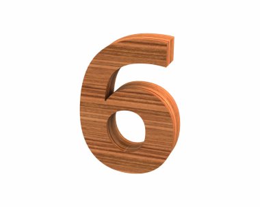 Ceviz 6 numaralı render cilalı yazı tipi