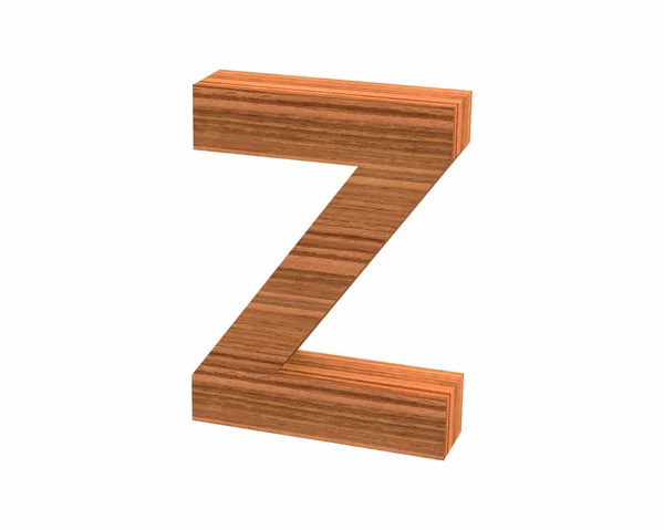 Γραμματοσειρά γυαλισμένο ξύλο καρυδιάς κεφαλαίο Z καθιστούν — Φωτογραφία Αρχείου