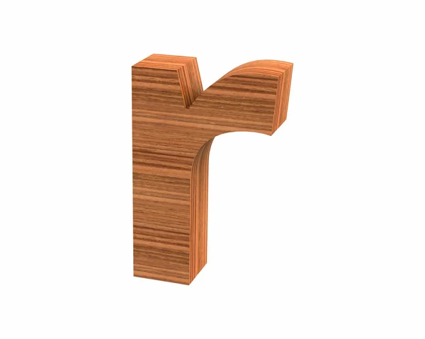 Γραμματοσειρά γυαλισμένο ξύλο καρυδιάς πεζό r καθιστούν — Φωτογραφία Αρχείου