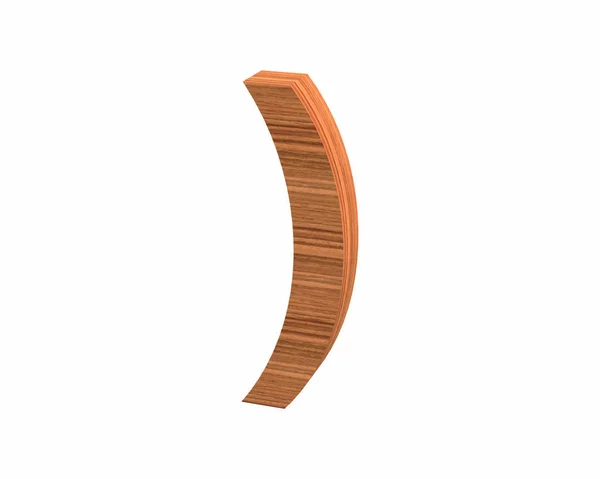 Font polished walnut special character ALT41 render — Stock Photo, Image