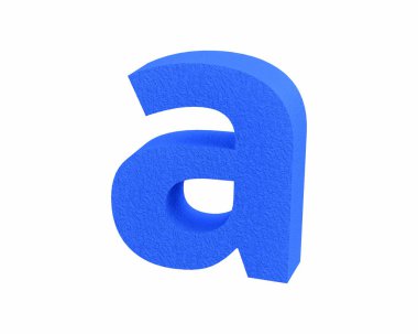 Yazı tipi plastik büyük aşındırma ile mavi küçük bir render