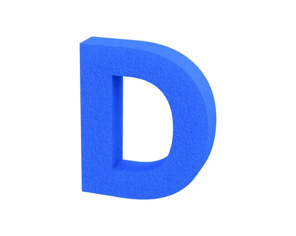 Шрифт Пластикові великі іскри ерозії синій капітал D візуалізації — стокове фото