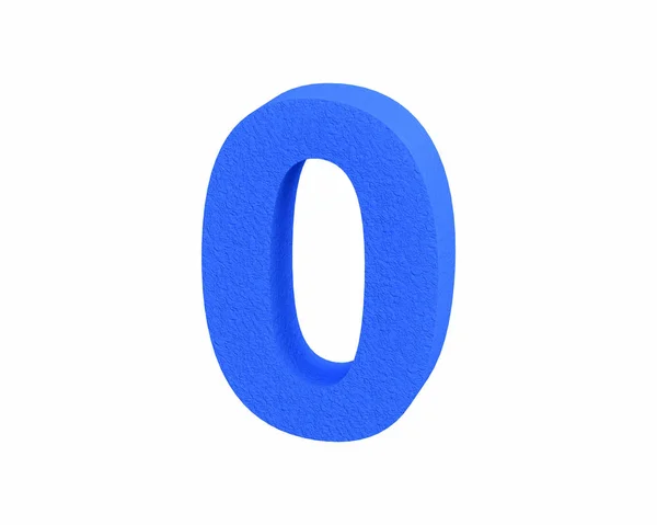 Γραμματοσειρά πλαστική μεγάλη σπίθα διάβρωση μπλε αριθμός 0 καθιστούν — Φωτογραφία Αρχείου