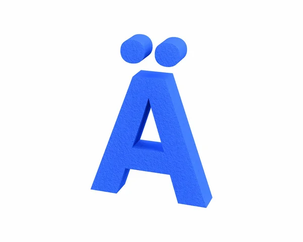 Шрифт Пластик большой искры эрозии синий специальный символ ALT0196 — стоковое фото