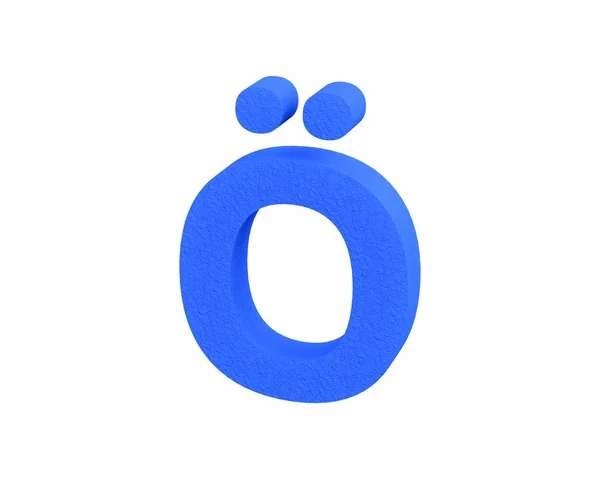 Шрифт Пластик большой искры эрозии синий специальный символ ALT0214 — стоковое фото