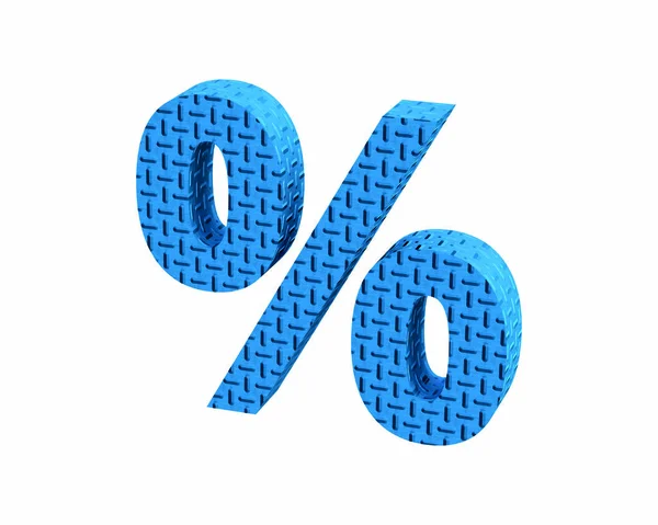 Γραμματοσειρά πλαστικό μπλε treadplate ειδικό χαρακτήρα Alt37 καθιστούν — Φωτογραφία Αρχείου