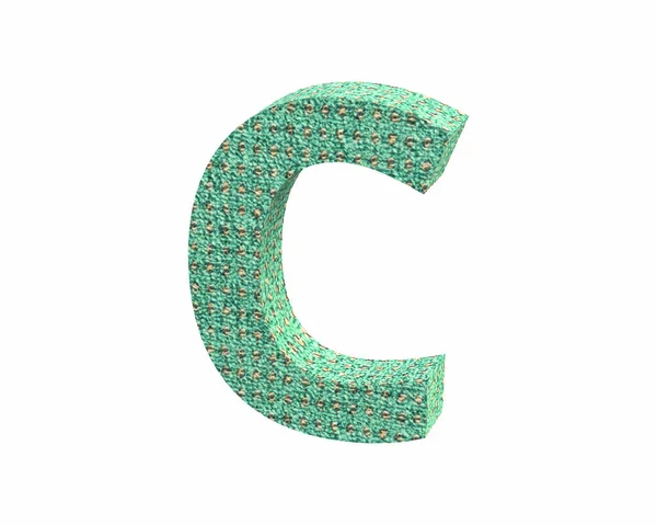 글꼴 카펫 색상 자본 C 렌더링 — 스톡 사진